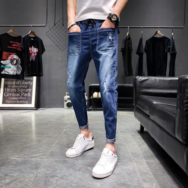2020 spring autumn men's hip hop wash casual sports pants beam feet jeans men's hip hop jeans dark blue
2020 spring autumn men's hip hop wash casual sports pants beam feet jeans men's hip hop jeans dark blue