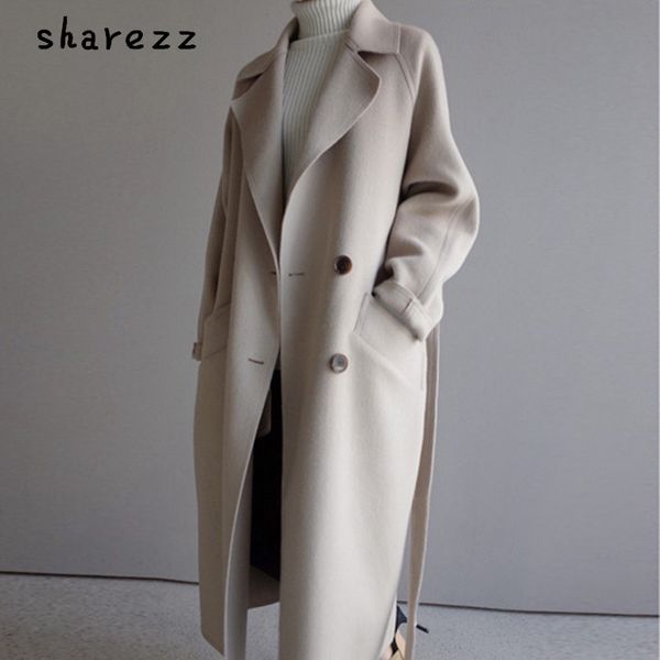2019 winter woolen coat women wide lapel belt pocket wool blend coat long wool outwear manteau femme hiver, Black
2019 winter woolen coat women wide lapel belt pocket wool blend coat long wool outwear manteau femme hiver, Black