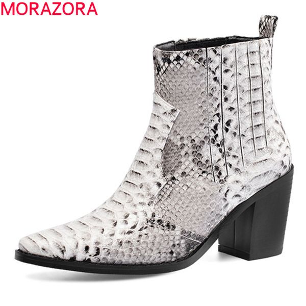 morazora 2020 big size 33-43 autumn ankle boots thick high heels square toe ladies shoes genuine leather women boots, Black
morazora 2020 big size 33-43 autumn ankle boots thick high heels square toe ladies shoes genuine leather women boots, Black