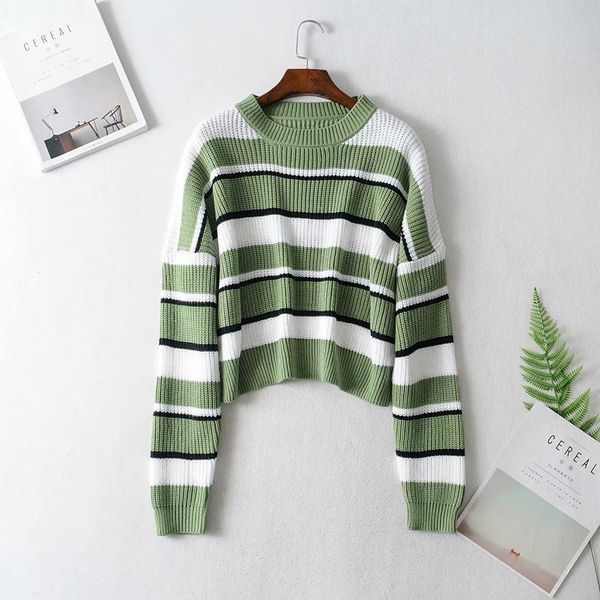 female short sweater korea fashion pullovers sweet style knitted crop autumn winter jumpers new arrival 2019 for women, White;black
female short sweater korea fashion pullovers sweet style knitted crop autumn winter jumpers new arrival 2019 for women, White;black