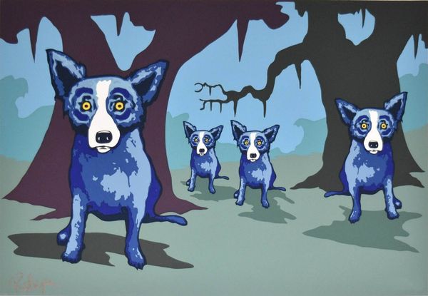 george rodrigue blue dog walkin to new orleans home decor handpainted &hd print oil painting on canvas wall art canvas pictures 200116
george rodrigue blue dog walkin to new orleans home decor handpainted &hd print oil painting on canvas wall art canvas pictures 200116