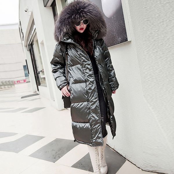 fur hooded long winter down jackets women solid reflective plus size parkas streetwears female thicken warm duck down coats new, Black
fur hooded long winter down jackets women solid reflective plus size parkas streetwears female thicken warm duck down coats new, Black