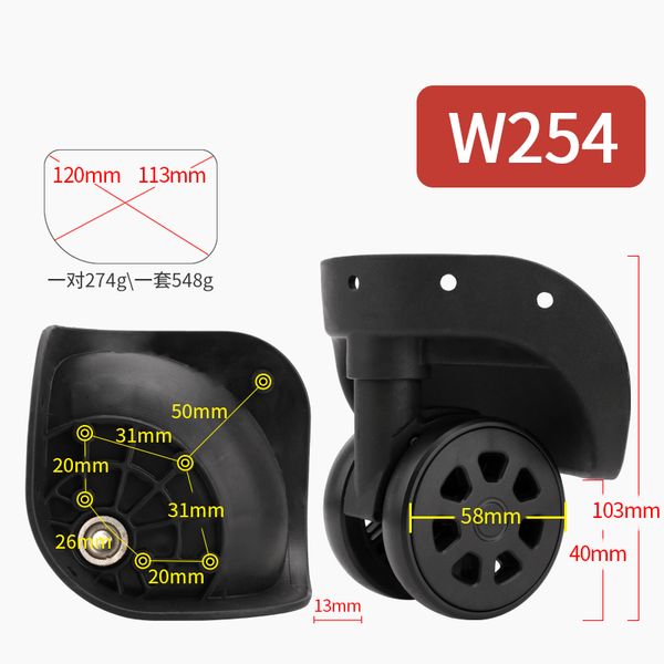 luggage universal wheel accessories wheel boarding air box casters mute mute 22/24 inch replacement repair part, Black
luggage universal wheel accessories wheel boarding air box casters mute mute 22/24 inch replacement repair part, Black