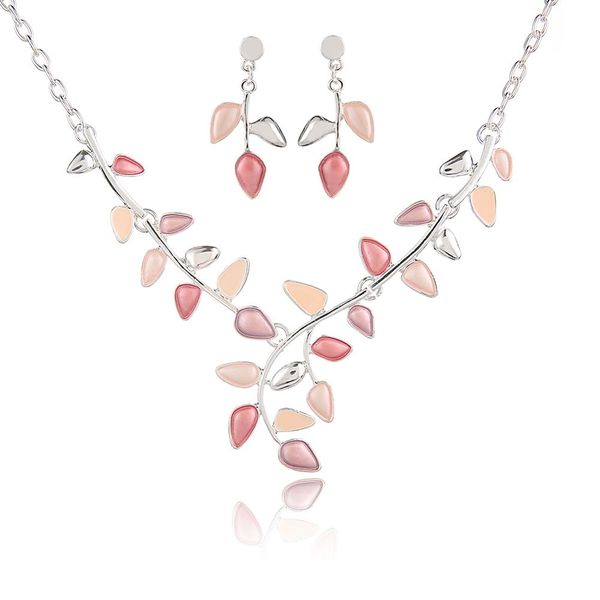jewelry set selling leaf necklaces and earrings set for women blue enamel costume alloy jewelry necklace pedants sets, Silver
jewelry set selling leaf necklaces and earrings set for women blue enamel costume alloy jewelry necklace pedants sets, Silver