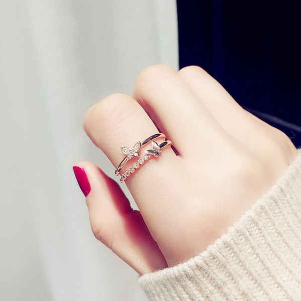 new fashion luxury designer women butterfly ring openwork diamond two butterfly wedding ring simple personality ring opening, Golden;silver
new fashion luxury designer women butterfly ring openwork diamond two butterfly wedding ring simple personality ring opening, Golden;silver