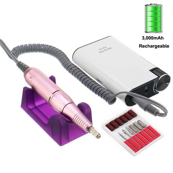 nail art equipment cordless drill machine with 30000rpm handpiece electric file wireless pen manicure, Silver
nail art equipment cordless drill machine with 30000rpm handpiece electric file wireless pen manicure, Silver