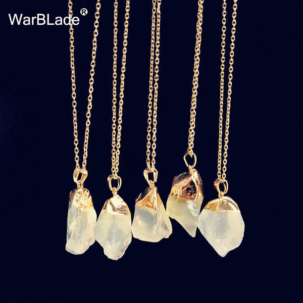 warblade natural stone crystal pendant necklace colorful irregular quartz stone pendants gold color necklaces jewelry for women, Silver
warblade natural stone crystal pendant necklace colorful irregular quartz stone pendants gold color necklaces jewelry for women, Silver
