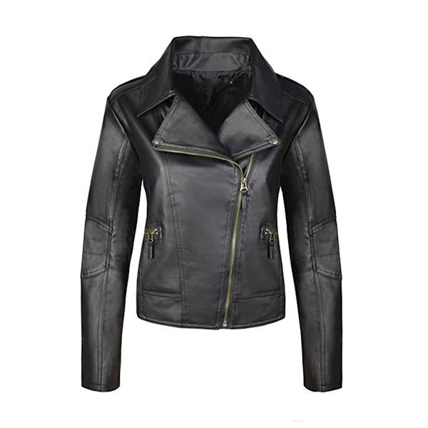 wipalo women plus size slim biker motorcycle pu leather zipper up jacket solid fashion jacket coat autumn winter outerwear coat, Black
wipalo women plus size slim biker motorcycle pu leather zipper up jacket solid fashion jacket coat autumn winter outerwear coat, Black