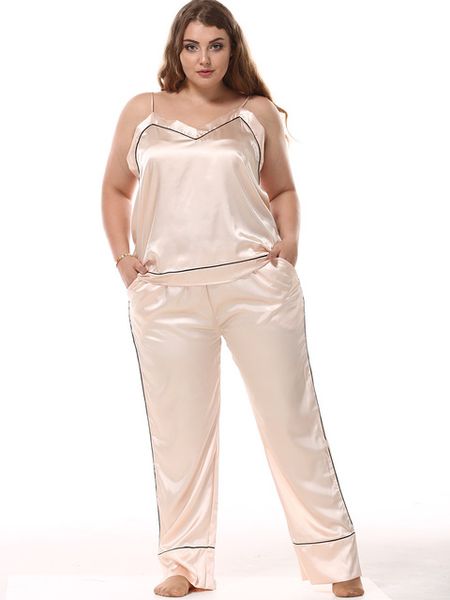 pyjamas women satin pajamas sets silk home wear 2 pcs camisole + long pants sleepwear suit plus size pijama mujer, Blue;gray
pyjamas women satin pajamas sets silk home wear 2 pcs camisole + long pants sleepwear suit plus size pijama mujer, Blue;gray