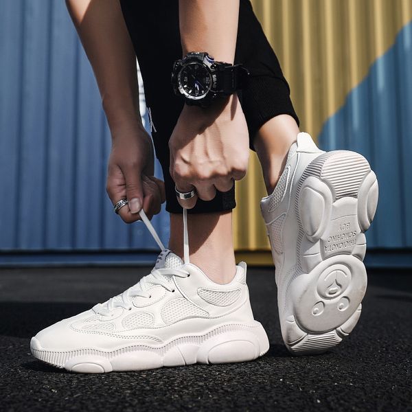 new style breathable student men's shoes casual shoes trend mesh old dad sneakers, Black
new style breathable student men's shoes casual shoes trend mesh old dad sneakers, Black