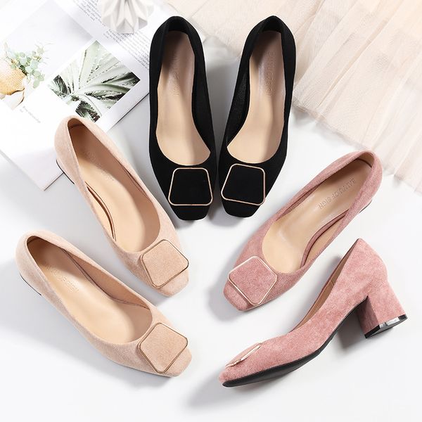 high heels shoes woman 2019 slip on square heels pump shoes women casual sandals flock solid high female ladies dress shoe, Black
high heels shoes woman 2019 slip on square heels pump shoes women casual sandals flock solid high female ladies dress shoe, Black