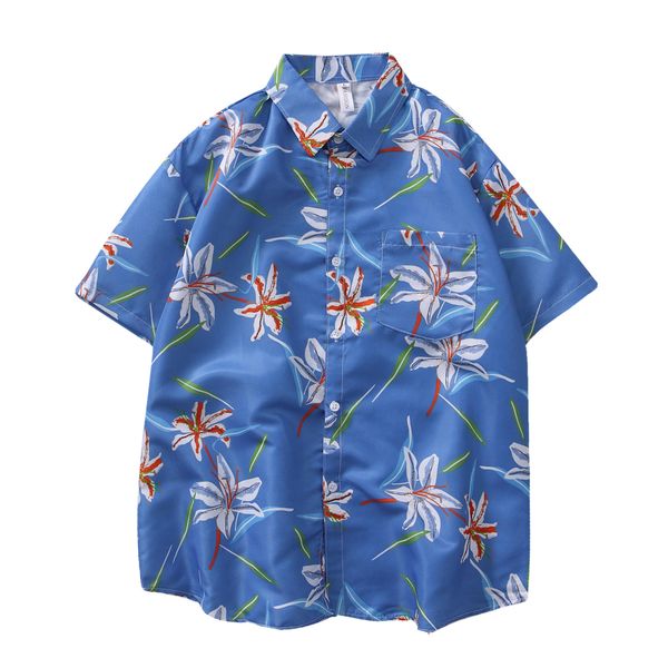 mens designer hawaiian style european size short sleeve shirt beach suit loose thin lapel couple short shirt, White;black
mens designer hawaiian style european size short sleeve shirt beach suit loose thin lapel couple short shirt, White;black