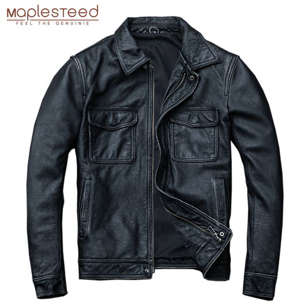 maplesteed vintage black real leather jacket men 100% natural calf skin red brown leather jackets men's coat autumn m174
maplesteed vintage black real leather jacket men 100% natural calf skin red brown leather jackets men's coat autumn m174