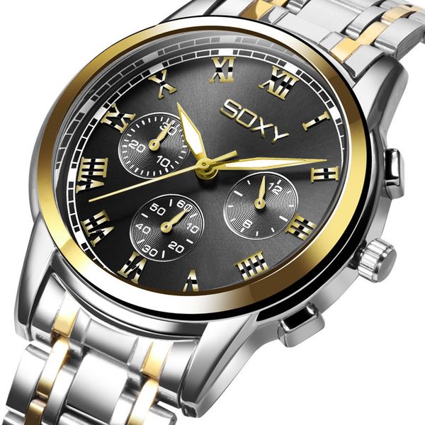 soxy men's watches mens watch clock relogio masculino classic gold calendar quartz luminous saati hours men quartz wristwatch, Slivery;brown
soxy men's watches mens watch clock relogio masculino classic gold calendar quartz luminous saati hours men quartz wristwatch, Slivery;brown