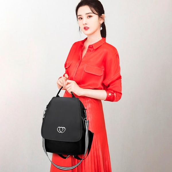 women ladies fashion heart solid waterproof handbag tote shoulder backpack bags 
women ladies fashion heart solid waterproof handbag tote shoulder backpack bags