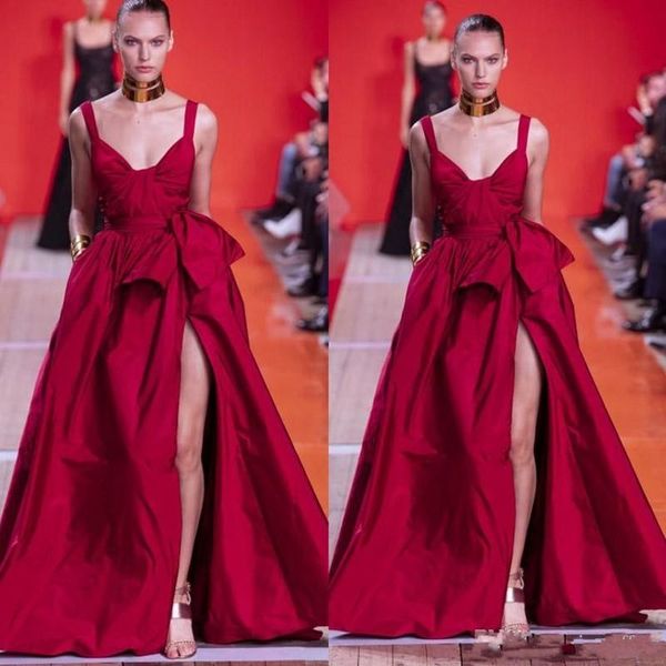 2020 red elie saab dresses evening wear spaghetti front split ruffles prom dress celebrity party gowns a line runway robes de soirée, Black;red
2020 red elie saab dresses evening wear spaghetti front split ruffles prom dress celebrity party gowns a line runway robes de soirée, Black;red