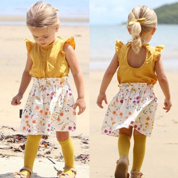 summer girls clothes sets baby girl toddler kids baby girls ruffled floral print skirts 2pc outfits sets #d, White
summer girls clothes sets baby girl toddler kids baby girls ruffled floral print skirts 2pc outfits sets #d, White