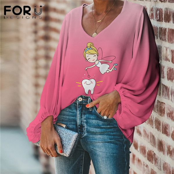 forudesigns women girls and shirts cute pink fairy with teeth printing vintage summer v-neck blouse long sleeves lady blusa, White
forudesigns women girls and shirts cute pink fairy with teeth printing vintage summer v-neck blouse long sleeves lady blusa, White