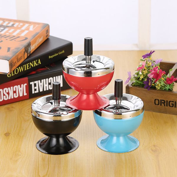 metal ashtray with lid cover sealing ashtray smokeless hand-press type rotatable household small ashtray decoration fa2983
metal ashtray with lid cover sealing ashtray smokeless hand-press type rotatable household small ashtray decoration fa2983