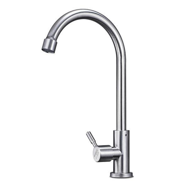 304 stainless steel kitchen single cold faucet rotating faucet brushed lead-sanitary bathroom balcony garden bar faucets
304 stainless steel kitchen single cold faucet rotating faucet brushed lead-sanitary bathroom balcony garden bar faucets