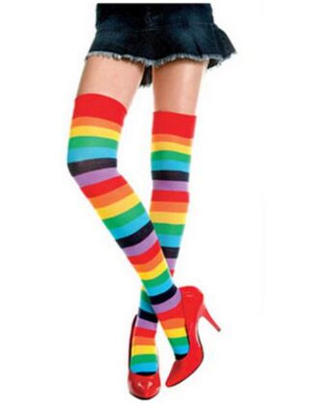 2019 women's long stockings polyester mixed colored rainbow striped knitted girls ladies over the knee socks, Black;white
2019 women's long stockings polyester mixed colored rainbow striped knitted girls ladies over the knee socks, Black;white