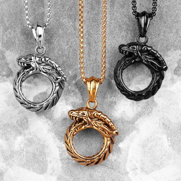 ouroboros snake dragon mens long necklaces pendants chain hip hop for boy male stainless steel jewelry creativity gift wholesale, Silver
ouroboros snake dragon mens long necklaces pendants chain hip hop for boy male stainless steel jewelry creativity gift wholesale, Silver