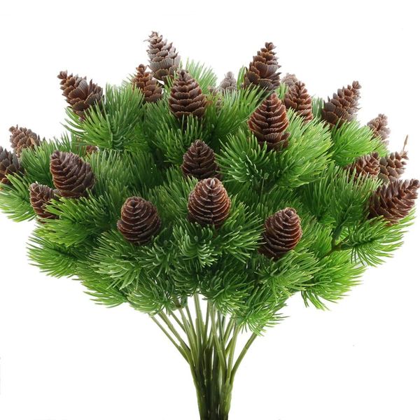 4pcs fake cedar pine branches with artificial pine cones plastic shrubs faux greenery bushes bundles table centerpieces arrang
4pcs fake cedar pine branches with artificial pine cones plastic shrubs faux greenery bushes bundles table centerpieces arrang