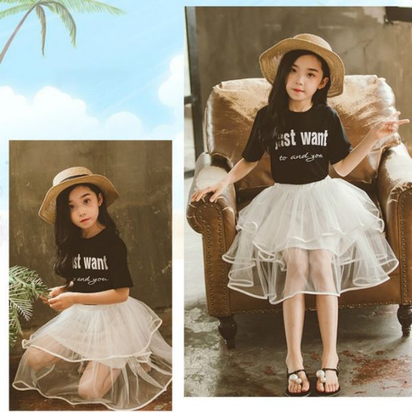 girl fashion dress sets kids casual t-shirts + dress two piece sets girls casual clothing set lace dress brand printed tshirts tees 2020, White
girl fashion dress sets kids casual t-shirts + dress two piece sets girls casual clothing set lace dress brand printed tshirts tees 2020, White
