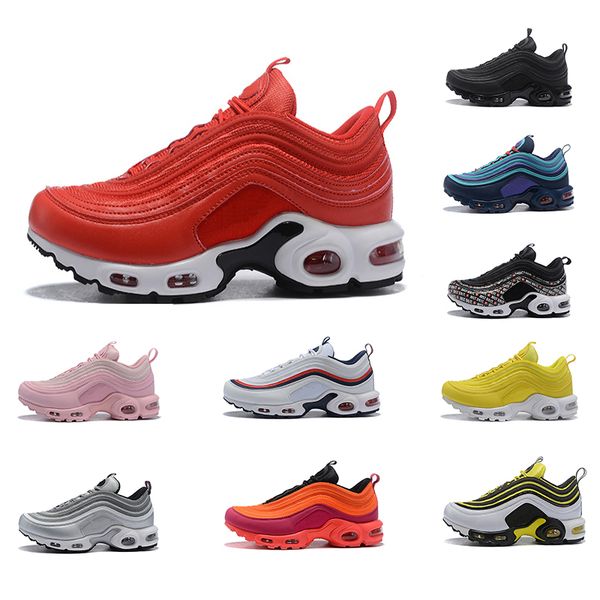 2019 New 97 Plus Tn Mens Women Running Shoes Fashion Red Black White Yellow Sneakers Cushion Breathable Sports Outdoor Walking Shoe
2019 New 97 Plus Tn Mens Women Running Shoes Fashion Red Black White Yellow Sneakers Cushion Breathable Sports Outdoor Walking Shoe