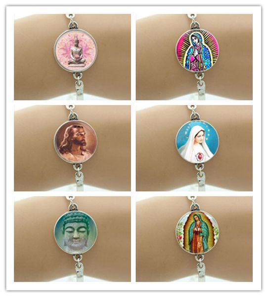 our lady of guadalupe bracelet virgin mother mary religious catholic glass dome bangle madonna charm picture bangles, Black 
our lady of guadalupe bracelet virgin mother mary religious catholic glass dome bangle madonna charm picture bangles, Black