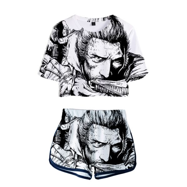 sekiro shadows die twice women two pieces sets summer short sleeve crop +shorts 2019 harajuku streetwear casual clothes, White
sekiro shadows die twice women two pieces sets summer short sleeve crop +shorts 2019 harajuku streetwear casual clothes, White