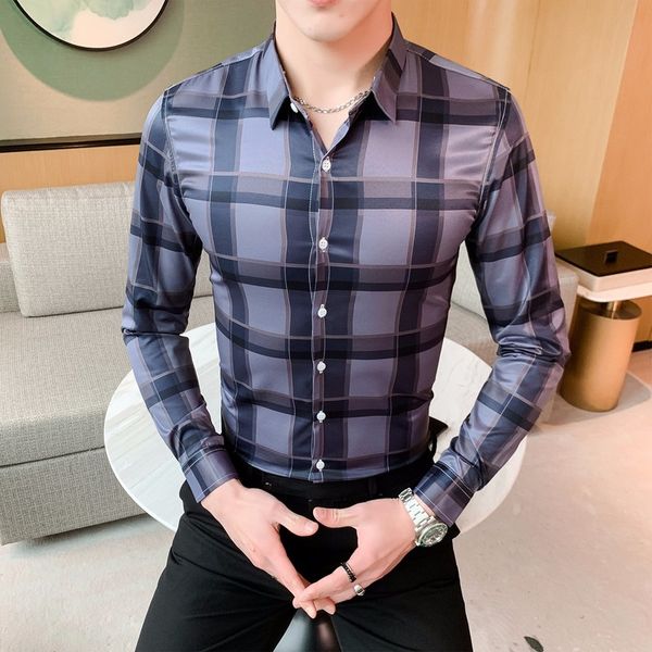 british style check shirt men spring slim fit plaid shirt long sleeve formal casual shirts 4xl korean men clothes, White;black
british style check shirt men spring slim fit plaid shirt long sleeve formal casual shirts 4xl korean men clothes, White;black