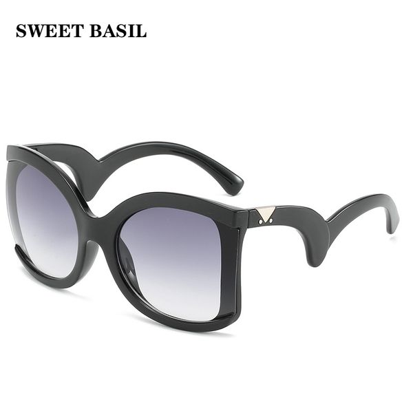 sweet basil new oversized sunglasses women pc frame wavy temples sun glasses ladies personality eyewears outdoor sun shade uv400, White;black
sweet basil new oversized sunglasses women pc frame wavy temples sun glasses ladies personality eyewears outdoor sun shade uv400, White;black