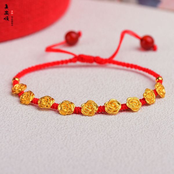 gold rose bracelet 3d hard jin jiao lian 999 gold flower preservation valentines day gift natal rat, Red;blue
gold rose bracelet 3d hard jin jiao lian 999 gold flower preservation valentines day gift natal rat, Red;blue