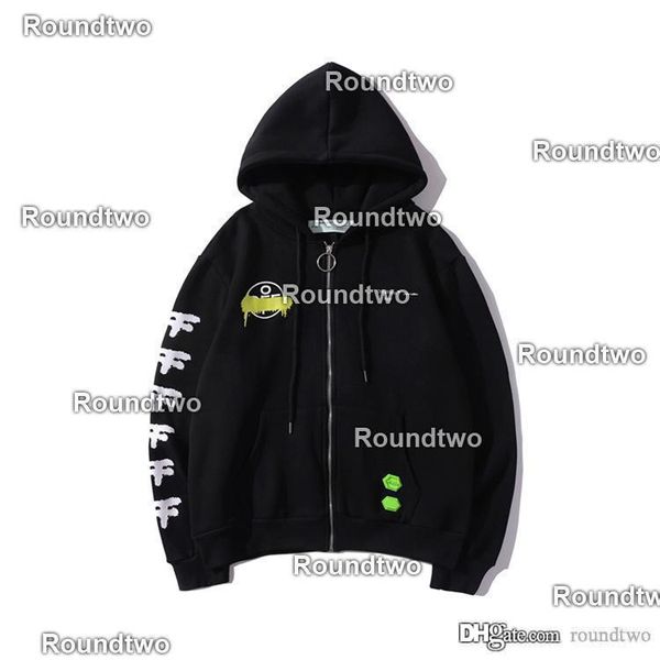 2020 20ss letter print zipper cardigan jacket off sweater hoodies hip hop long sleeve hooded hoody mens hoodies white street sweatshirts, Black
2020 20ss letter print zipper cardigan jacket off sweater hoodies hip hop long sleeve hooded hoody mens hoodies white street sweatshirts, Black