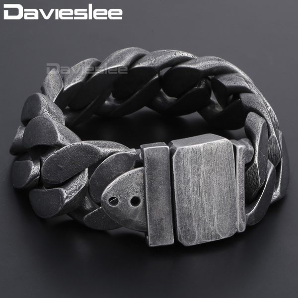 davieslee 24mm gunmetal 316l stainless steel bracelet for men curb link chain men's bracelet jewelry dlhb333, Golden;silver
davieslee 24mm gunmetal 316l stainless steel bracelet for men curb link chain men's bracelet jewelry dlhb333, Golden;silver