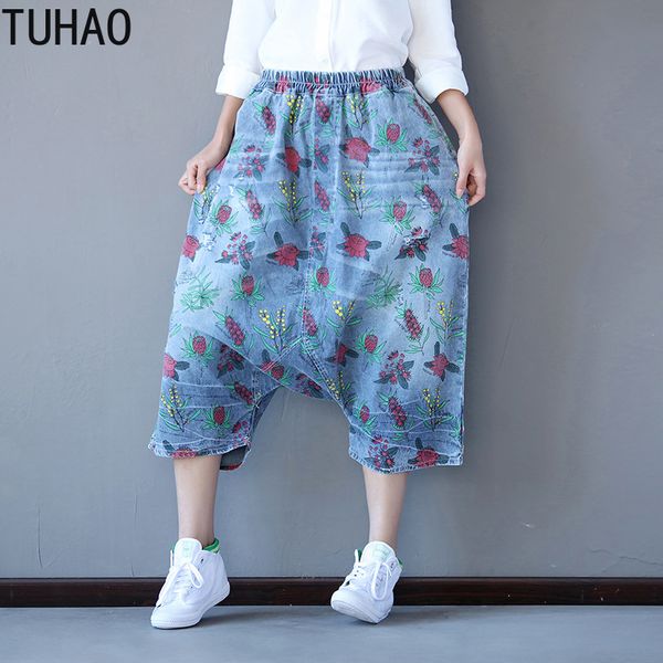 tuhao 2019 лето винтаж джинсы pattern цветочные окрашенные рваные джинсовые брюки женщины длина теленка свободные широкие джинсы кросс-брюки, Blue
tuhao 2019 лето винтаж джинсы pattern цветочные окрашенные рваные джинсовые брюки женщины длина теленка свободные широкие джинсы кросс-брюки, Blue