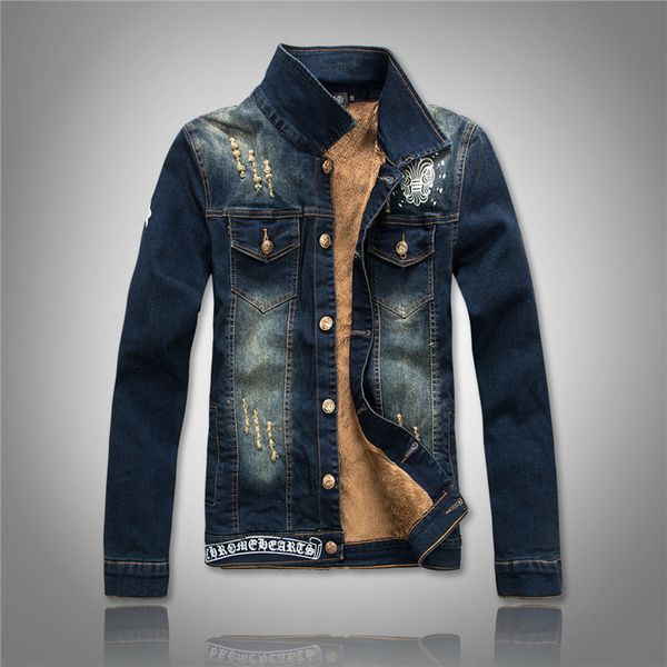 cool music new style korean-style denim jacket men's slim fit thick jeans coat men plus velvet cowboy clothing men's wear, Black;brown
cool music new style korean-style denim jacket men's slim fit thick jeans coat men plus velvet cowboy clothing men's wear, Black;brown