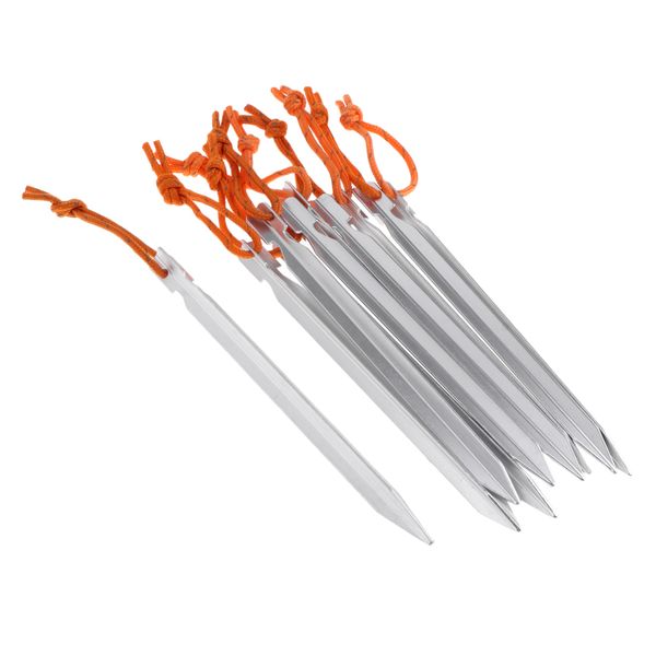 10 pcs/set 7.1 inch aluminum alloy tent pegs ground nail stake camping awning with rope
10 pcs/set 7.1 inch aluminum alloy tent pegs ground nail stake camping awning with rope