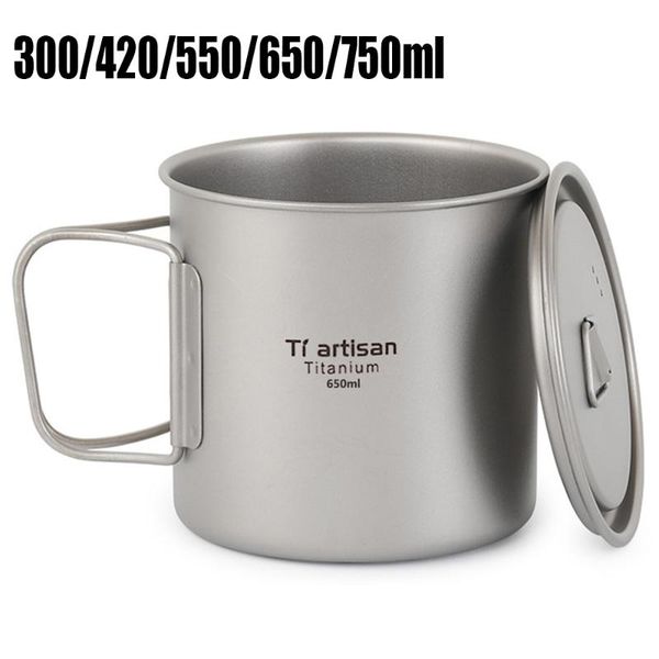 outdoor titanium cup water mug pots tableware camping cooking cup picnic water coffee mug for hiking 300/420/550/650/750ml
outdoor titanium cup water mug pots tableware camping cooking cup picnic water coffee mug for hiking 300/420/550/650/750ml
