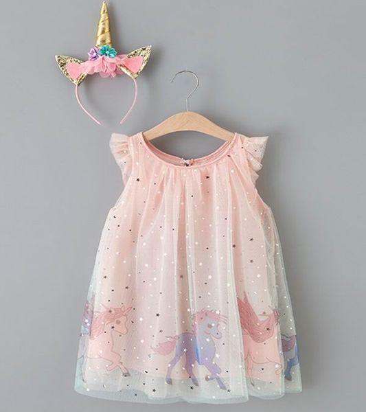 unicorn starry sky pink dress cartoon girl summer princess dresses hair hoop kid clothes az2307, Red;yellow
unicorn starry sky pink dress cartoon girl summer princess dresses hair hoop kid clothes az2307, Red;yellow