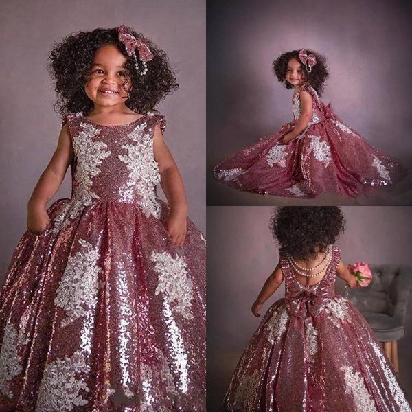new sparkly sequins flower girl dresses pink shinny ball gown bow sash floor length little girls pageant dress custom made, White;red
new sparkly sequins flower girl dresses pink shinny ball gown bow sash floor length little girls pageant dress custom made, White;red