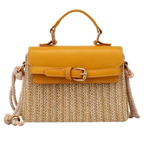 elegant female tote bag 2019 summer new straw women's handbag travel shoulder messenger bag bolsos mujer 
elegant female tote bag 2019 summer new straw women's handbag travel shoulder messenger bag bolsos mujer