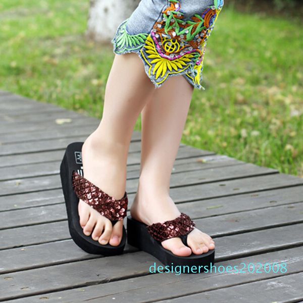 summer selling flip-flop sequin platform heel flip-flops women thick bottomed sandals slanted heel sandals slipper d08, Black
summer selling flip-flop sequin platform heel flip-flops women thick bottomed sandals slanted heel sandals slipper d08, Black