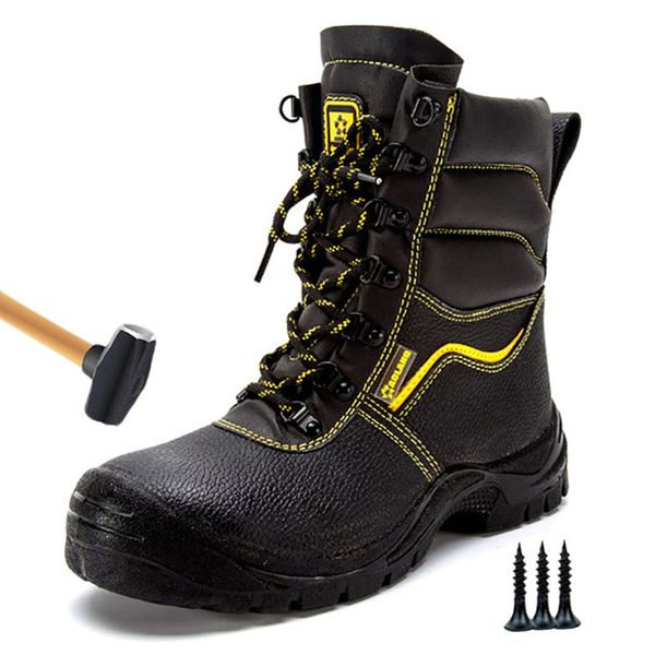 winter shoes anti-smashing piercing work safety boot indestructible shoes genuine leather ankle boots men boots steel toe, Black
winter shoes anti-smashing piercing work safety boot indestructible shoes genuine leather ankle boots men boots steel toe, Black
