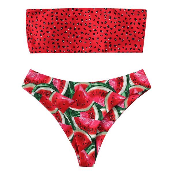 women set women fashion watermelon print tube up two pieces bikini push-up swimsuit strapless summer beachwear may 30, White;black
women set women fashion watermelon print tube up two pieces bikini push-up swimsuit strapless summer beachwear may 30, White;black