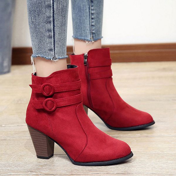 lakeshi suede ankle boots for women boots female winter women shoes booties fur warm buckle high heels female autumn, Black
lakeshi suede ankle boots for women boots female winter women shoes booties fur warm buckle high heels female autumn, Black