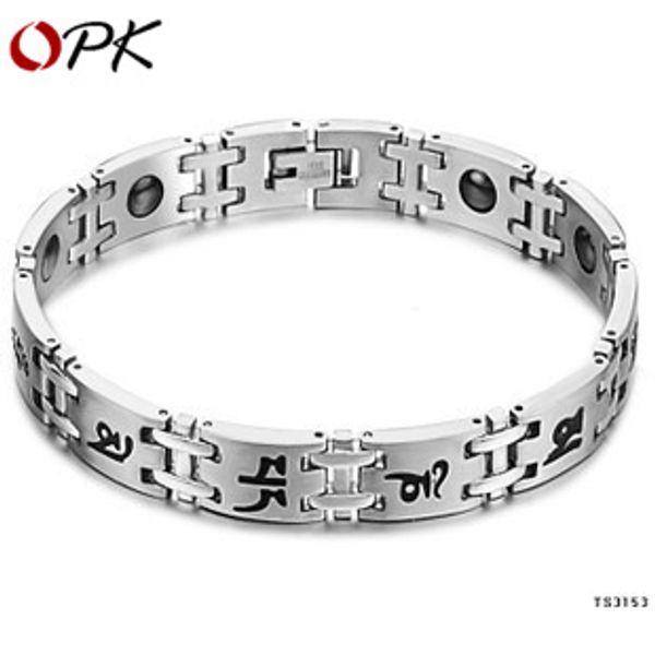 opk fashion bracelet japan and south korea jewelry titanium steel men's bracelet inlaid with healthy black magnet
opk fashion bracelet japan and south korea jewelry titanium steel men's bracelet inlaid with healthy black magnet