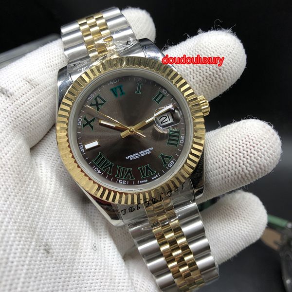 bi-gold stainless steel men's watch classic business watch calendar dial fully automatic mechanical watch, Slivery;brown
bi-gold stainless steel men's watch classic business watch calendar dial fully automatic mechanical watch, Slivery;brown