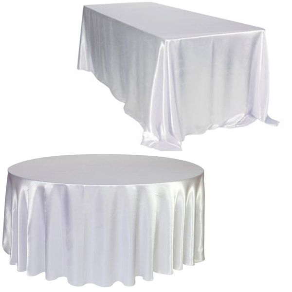 10pc white round rectangle satin tablecloth for kitchen dinning tablewedding dinner birthday party decor circular oval table
10pc white round rectangle satin tablecloth for kitchen dinning tablewedding dinner birthday party decor circular oval table